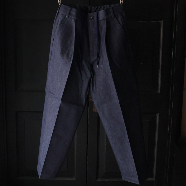 画像2: 「備後」11oz セルヴィッチ 赤耳デニム 1タック ワイド バレル イージーパンツ【MADE IN JAPAN】『日本製』【送料無料】/ Upscape Audience (2)
