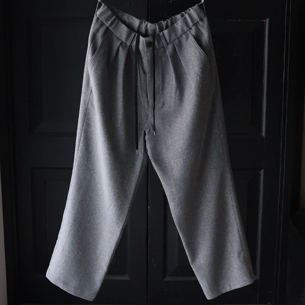 画像14: LANATEC® (ラナテック) TECH メランジヘリンボンツィード 2タック イージー ワイドパンツ【MADE IN JAPAN】『日本製』【送料無料】/ Upscape Audience (14)