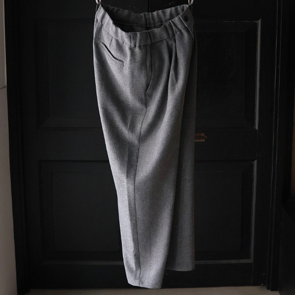 画像17: LANATEC® (ラナテック) TECH メランジヘリンボンツィード 2タック イージー ワイドパンツ【MADE IN JAPAN】『日本製』【送料無料】/ Upscape Audience (17)