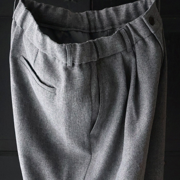 画像21: LANATEC® (ラナテック) TECH メランジヘリンボンツィード 2タック イージー ワイドパンツ【MADE IN JAPAN】『日本製』【送料無料】/ Upscape Audience (21)