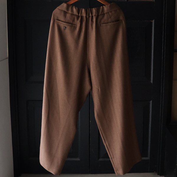 画像7: LANATEC® (ラナテック) TECH メランジヘリンボンツィード 2タック イージー ワイドパンツ【MADE IN JAPAN】『日本製』【送料無料】/ Upscape Audience (7)