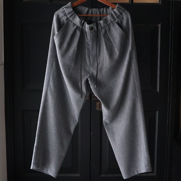 画像8: LANATEC® (ラナテック) TECH メランジヘリンボンツィード 2タック イージー ワイドパンツ【MADE IN JAPAN】『日本製』【送料無料】/ Upscape Audience (8)