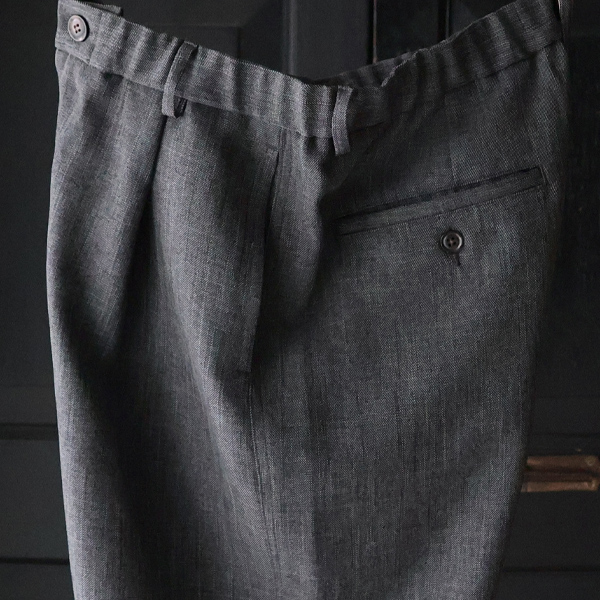 画像20: LANATEC® (ラナテック) TECH シャンブレーシャークスキン 1タック カーヴド イージーパンツ【MADE IN JAPAN】『日本製』【送料無料】/ Upscape Audience (20)