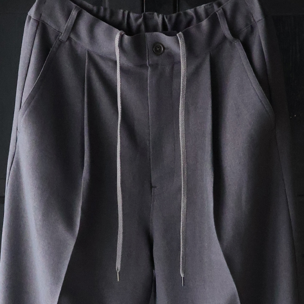 画像12: Naturemier（ナチュレミア）TECH ウールライクツイル 1タック ワイド バレル イージーパンツ【MADE IN JAPAN】『日本製』【送料無料】/ Upscape Audience (12)