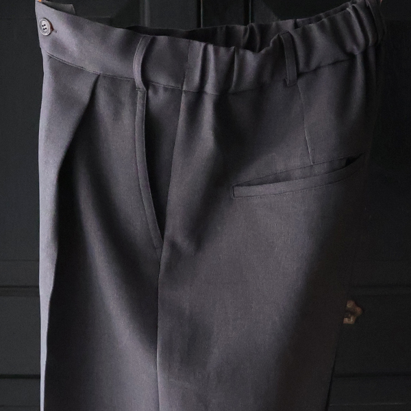 画像14: Naturemier（ナチュレミア）TECH ウールライクツイル 1タック ワイド バレル イージーパンツ【MADE IN JAPAN】『日本製』【送料無料】/ Upscape Audience (14)