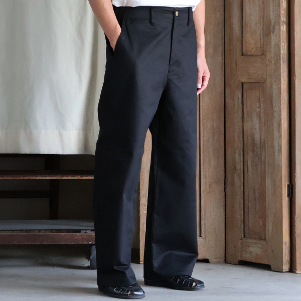 画像2: 「備中」ワーカーズチノUS ARMY M-41 ワイドストレート イージーパンツ【MADE IN JAPAN】『日本製』【送料無料】/ Upscape Audience (2)