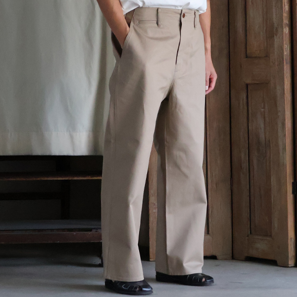 画像8: 「備中」ワーカーズチノUS ARMY M-41 ワイドストレート イージーパンツ【MADE IN JAPAN】『日本製』【送料無料】/ Upscape Audience (8)