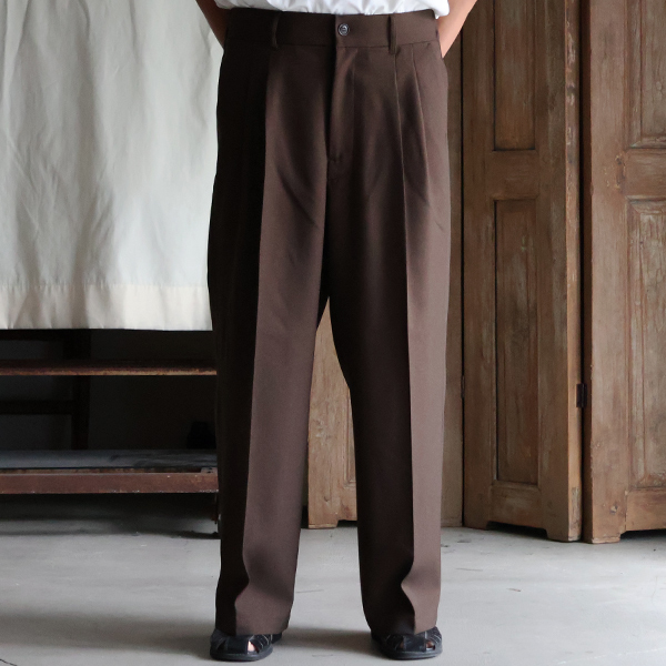 画像15: LANATEC® (ラナテック) TECH ウールライクツイル 2タック ワイドストレート イージーパンツ【MADE IN JAPAN】『日本製』【送料無料】/ Upscape Audience (15)