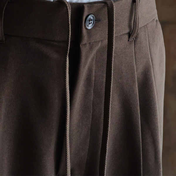 画像20: LANATEC® (ラナテック) TECH ウールライクツイル 2タック ワイドストレート イージーパンツ【MADE IN JAPAN】『日本製』【送料無料】/ Upscape Audience (20)