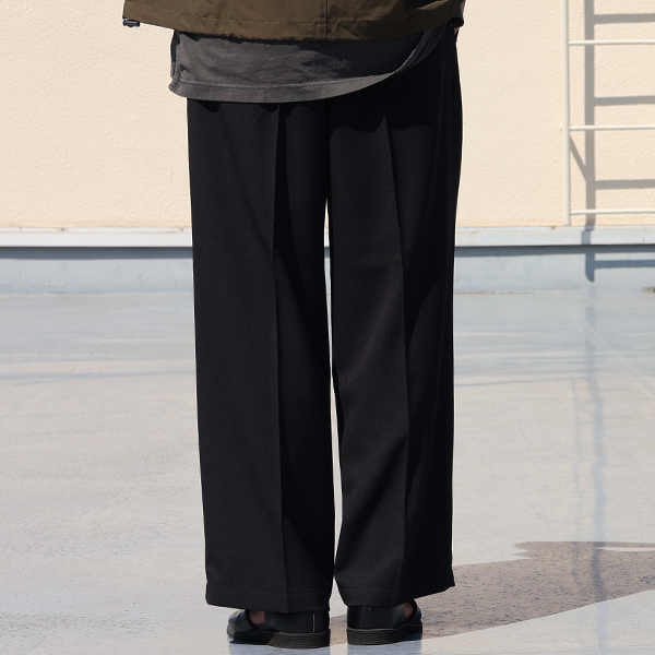 画像7: LANATEC® (ラナテック) TECH ウールライクツイル 2タック ワイドストレート イージーパンツ【MADE IN JAPAN】『日本製』【送料無料】/ Upscape Audience (7)