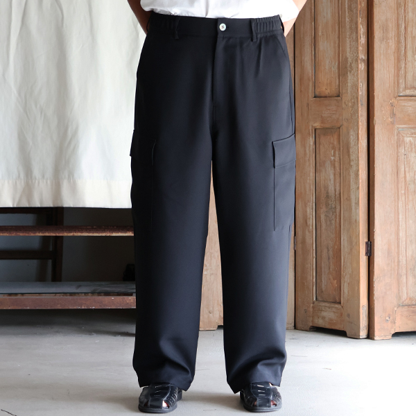 画像3: Naturemier™（ナチュレミア）TECH リネンライクトロピカル ワイドストレート イージーカーゴパンツ【MADE IN JAPAN】『日本製』【送料無料】/ Upscape Audience (3)