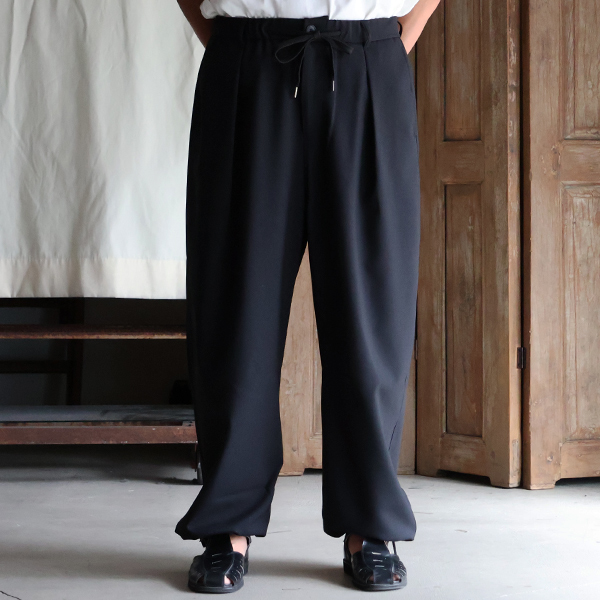 画像6: Naturemier™（ナチュレミア）TECH リネンライクトロワッシャー 1タック カーヴド ドロストパンツ【MADE IN JAPAN】『日本製』【送料無料】/ Upscape Audience (6)