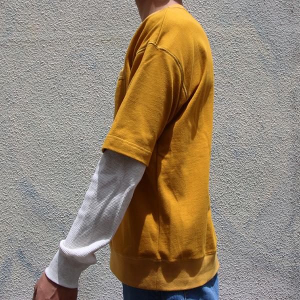 画像: Basque10オンス（バスク天竺）ガゼットポケS/S×ワッフル9/Sレイヤー Tee【MADE IN JAPAN】『日本製』/ Upscape Audience