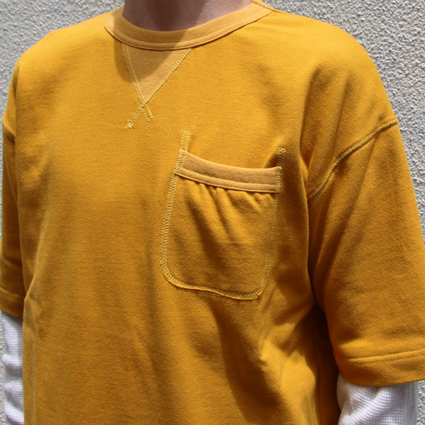 画像: Basque10オンス（バスク天竺）ガゼットポケS/S×ワッフル9/Sレイヤー Tee【MADE IN JAPAN】『日本製』/ Upscape Audience