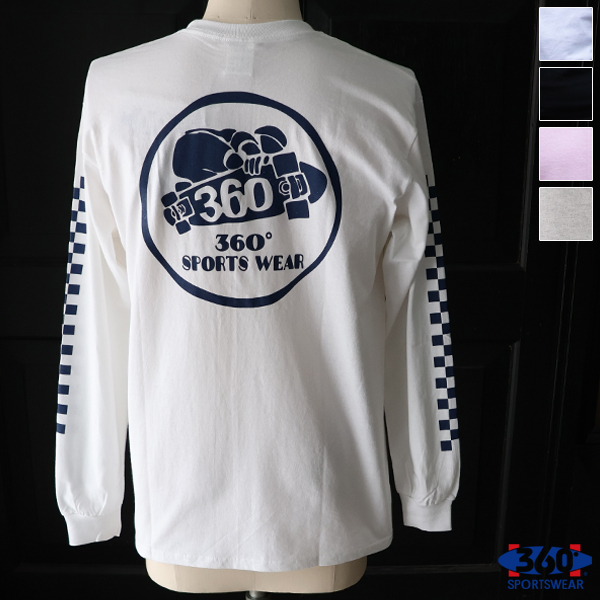画像1: 【RE PRICE / 価格改定】360°SPORTS WEAR（スリーシックスティスポーツウェア）"CIRCLE" 6oz米綿丸胴L/S Tee/ Audience (1)