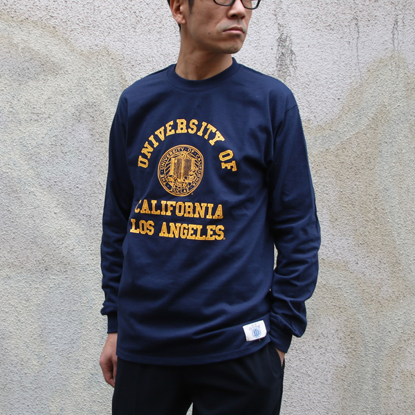 画像: UCLA"4段カレッジプリント" 6oz米綿丸胴L/S Tee/ Audience