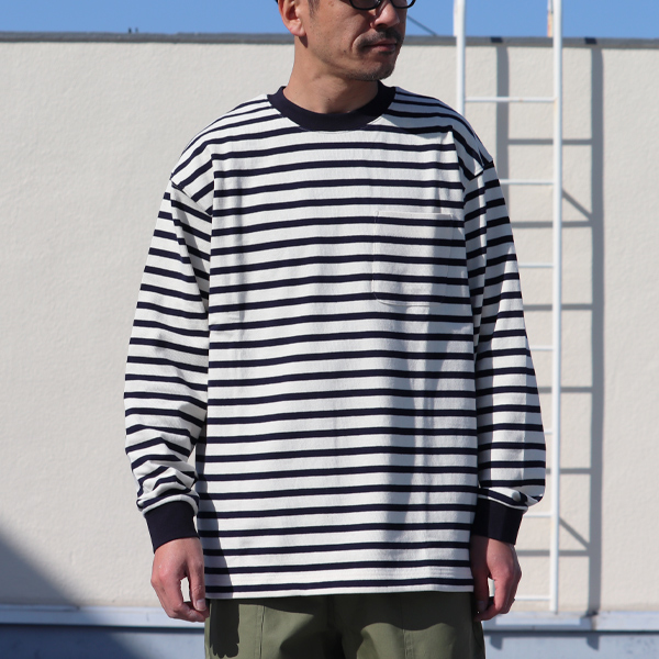 画像2: Basque 10オンス ( バスク天竺 ) ドローコード ヘムアジャスター XL 長袖Tシャツ【MADE IN JAPAN】『日本製』/ Upscape Audience (2)