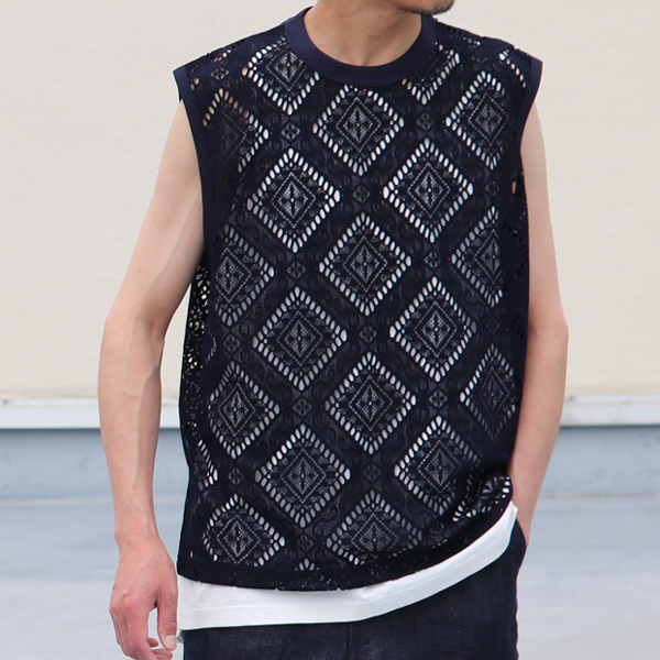 画像3: MILPA® (ミルパ)テック スカラレース ノースリーブ ベスト【MADE IN JAPAN】『日本製』/ Upscape Audience (3)