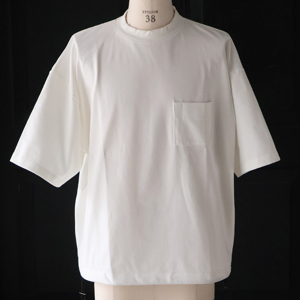 画像2: VORTEX 8オンス (MVS天竺) グラスポケ付 ハーフスリーブ ドローコード 2WAY Tシャツ【MADE IN JAPAN】『日本製』/ Upscape Audience (2)