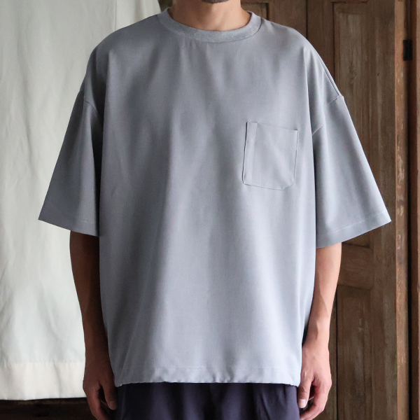 画像7: Naturemier TM (ナチュレミア) TECH リネンライク トロワッシャー ドローコードバルーン クルーネック ハーフスリーブシャツ【MADE IN JAPAN】『日本製』/ Upscape Audience (7)