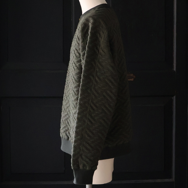 画像24: 「尾州」コットンキルト ミリタリースリーブ クルーネック【MADE IN JAPAN】『日本製』 / Upscape Audience (24)