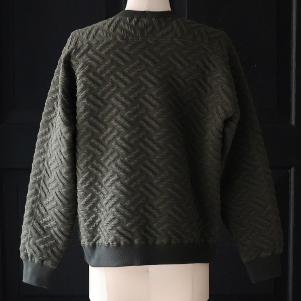 画像25: 「尾州」コットンキルト ミリタリースリーブ クルーネック【MADE IN JAPAN】『日本製』 / Upscape Audience (25)