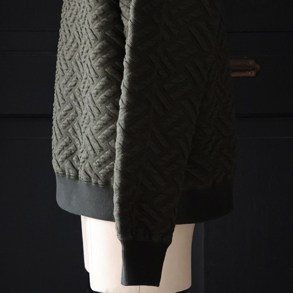 画像28: 「尾州」コットンキルト ミリタリースリーブ クルーネック【MADE IN JAPAN】『日本製』 / Upscape Audience (28)