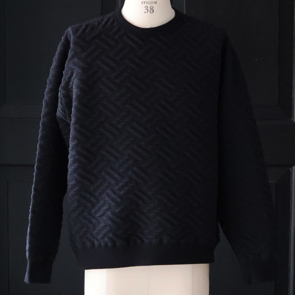 画像6: 「尾州」コットンキルト ミリタリースリーブ クルーネック【MADE IN JAPAN】『日本製』 / Upscape Audience (6)