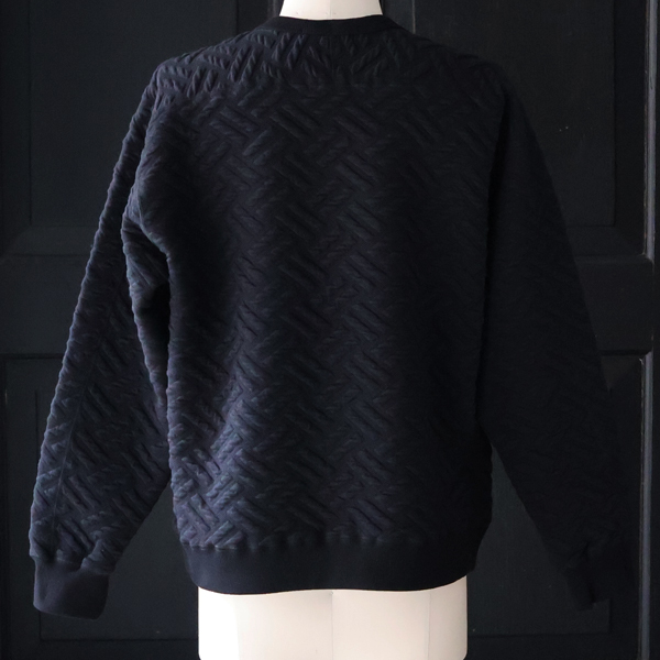 画像7: 「尾州」コットンキルト ミリタリースリーブ クルーネック【MADE IN JAPAN】『日本製』 / Upscape Audience (7)