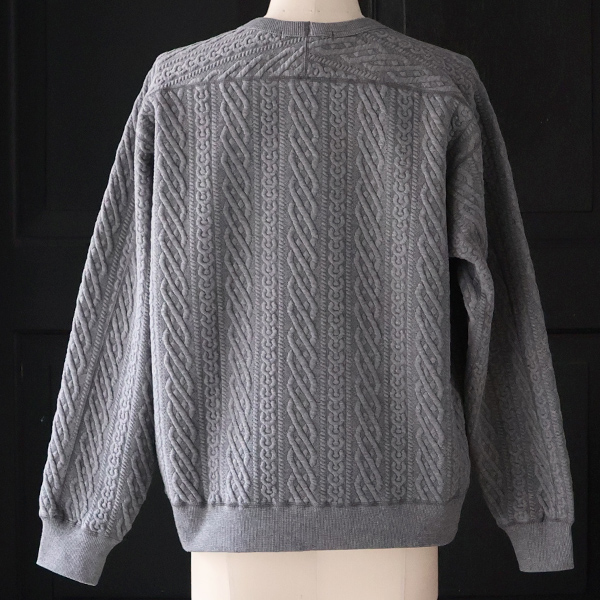 画像9: 「尾州」コットンキルト ミリタリースリーブ クルーネック【MADE IN JAPAN】『日本製』 / Upscape Audience (9)