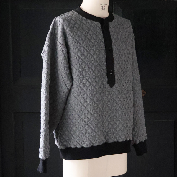 画像25: 「尾州」コットンキルト 布帛ヘンリーネック【MADE IN JAPAN】『日本製』 / Upscape Audience (25)