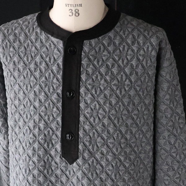 画像26: 「尾州」コットンキルト 布帛ヘンリーネック【MADE IN JAPAN】『日本製』 / Upscape Audience (26)