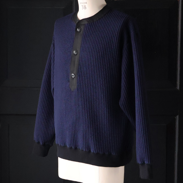 画像16: 「尾州」コットンキルト 布帛ヘンリーネック【MADE IN JAPAN】『日本製』 / Upscape Audience (16)