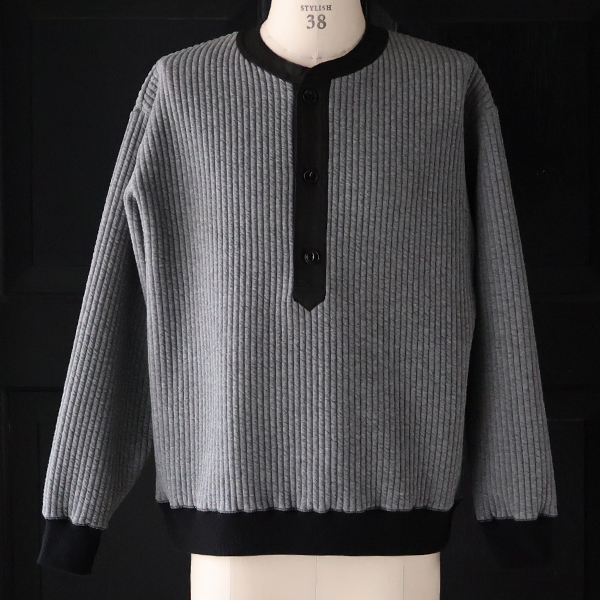 画像17: 「尾州」コットンキルト 布帛ヘンリーネック【MADE IN JAPAN】『日本製』 / Upscape Audience (17)