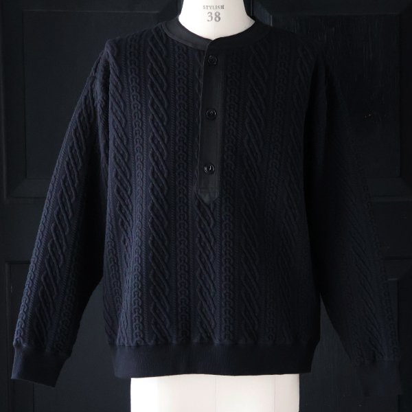 画像9: 「尾州」コットンキルト 布帛ヘンリーネック【MADE IN JAPAN】『日本製』 / Upscape Audience (9)