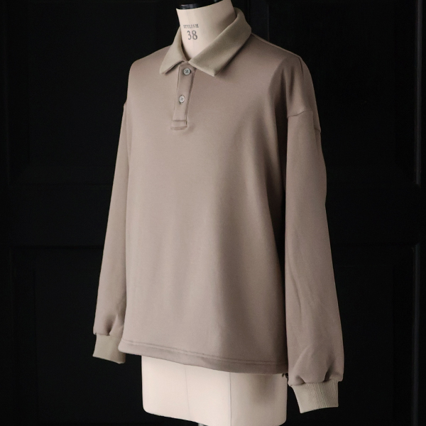 画像13: ボンバーヒート爆暖裏起毛 ヘムドローコード バルーン ポロスウェット【MADE IN JAPAN】『日本製』 / Upscape Audience (13)