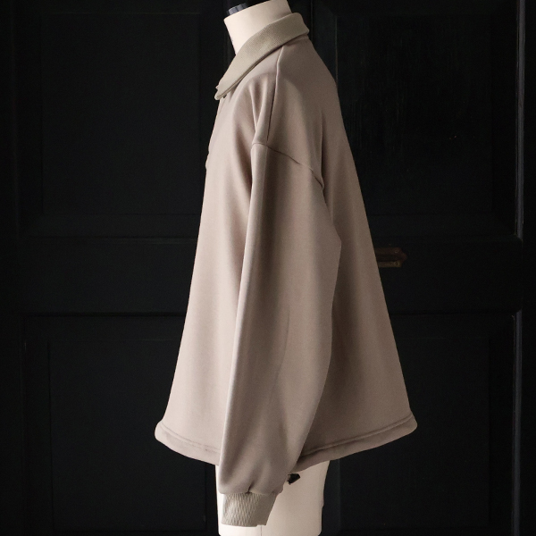 画像14: ボンバーヒート爆暖裏起毛 ヘムドローコード バルーン ポロスウェット【MADE IN JAPAN】『日本製』 / Upscape Audience (14)