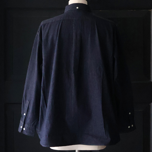 画像12: 「備後」 8オンス ムラデニム 釦ダウン ボク シーAライン 長袖シャツ【MADE IN JAPAN】『日本製』/ Upscape Audience (12)