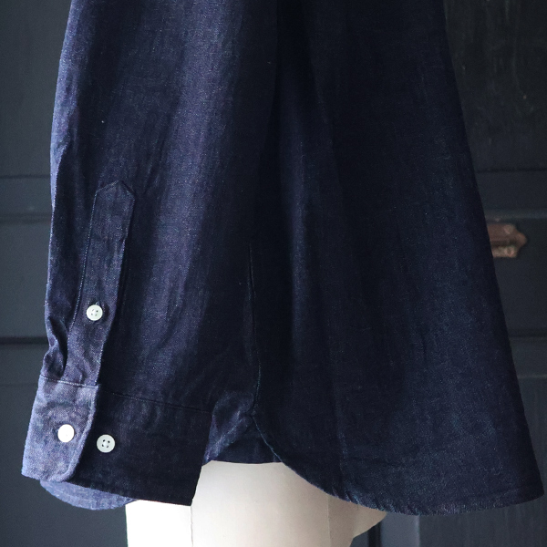 画像15: 「備後」 8オンス ムラデニム 釦ダウン ボク シーAライン 長袖シャツ【MADE IN JAPAN】『日本製』/ Upscape Audience (15)