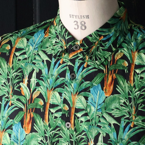 画像34: 日本製 プリントブロード ワンウォッシュ レギュラーカラー 長袖 テーパードシャツ【MADE IN JAPAN】『日本製』/ Upscape Audience (34)