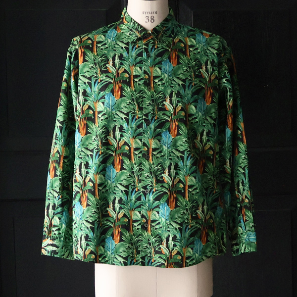 画像18: 日本製 プリントブロード ワンウォッシュ レギュラーカラー 長袖 テーパードシャツ【MADE IN JAPAN】『日本製』/ Upscape Audience (18)