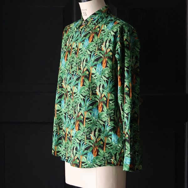 画像19: 日本製 プリントブロード ワンウォッシュ レギュラーカラー 長袖 テーパードシャツ【MADE IN JAPAN】『日本製』/ Upscape Audience (19)