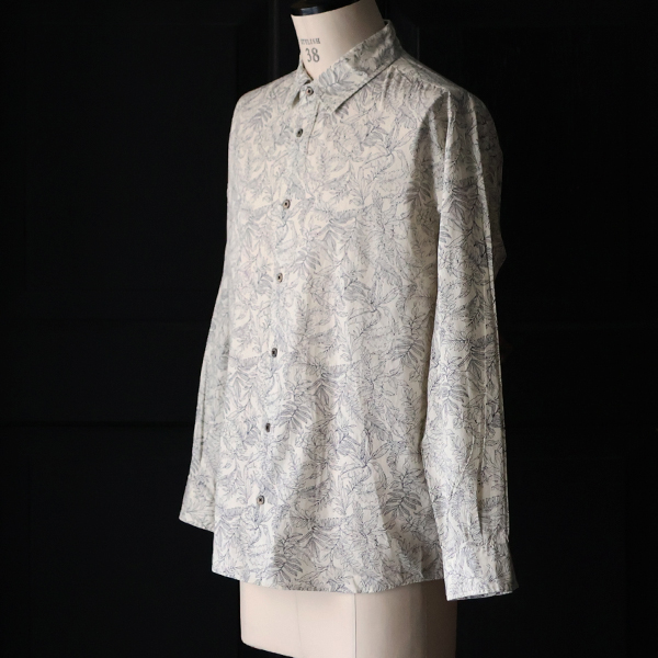 画像7: 日本製 プリントブロード ワンウォッシュ レギュラーカラー 長袖 テーパードシャツ【MADE IN JAPAN】『日本製』/ Upscape Audience (7)