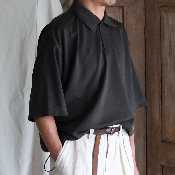 画像11: POLARTEC®(ポーラテック) POWER DRY® (パワードライ) 鹿の子 ドローコード バルーン ポロシャツ【MADE IN JAPAN】『日本製』/ Upscape Audience (11)