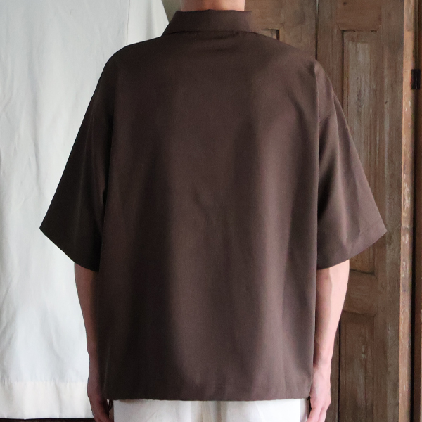 画像5: Naturemier TM (ナチュレミア) TECH リネンライク トロワッシャー ドローコード バルーン ハーフスリーブ ポロシャツ【MADE IN JAPAN】『日本製』/ Upscape Audience (5)