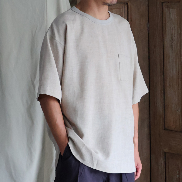 画像8: Reflax（リフラクス）TECH リネンライクキャンバス グラスポケ付き ヘムラウンド ハーフスリーブ POシャツ【MADE IN JAPAN】『日本製』/ Upscape Audience (8)