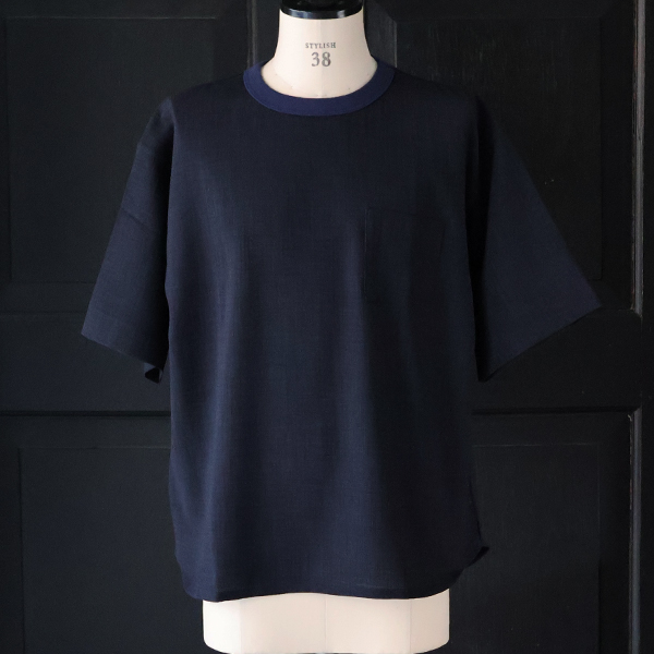 画像2: Reflax（リフラクス）TECH リネンライクキャンバス グラスポケ付き ヘムラウンド ハーフスリーブ POシャツ【MADE IN JAPAN】『日本製』/ Upscape Audience (2)