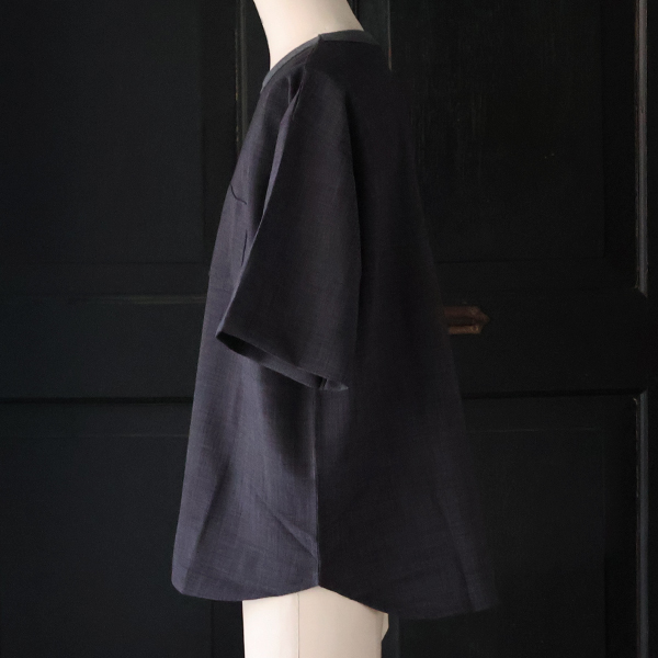 画像5: Reflax（リフラクス）TECH リネンライクキャンバス グラスポケ付き ヘムラウンド ハーフスリーブ POシャツ【MADE IN JAPAN】『日本製』/ Upscape Audience (5)