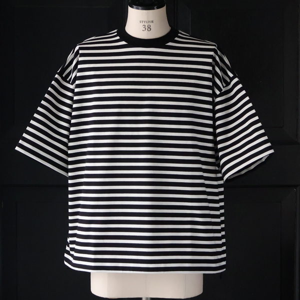 画像4: VORTEX 8オンス (MVS天竺) ボーダー ハーフスリーブ ドローコード バルーン Tシャツ【MADE IN JAPAN】『日本製』/ Upscape Audience (4)