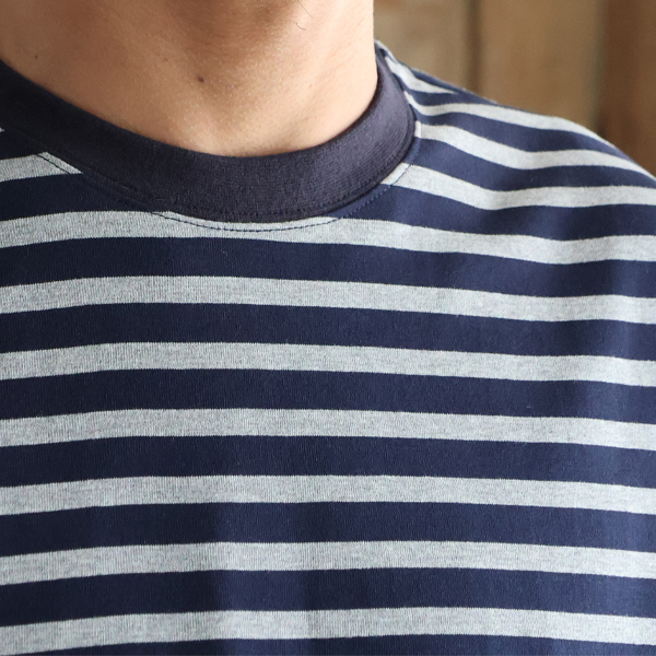 画像6: VORTEX 8オンス（MVS天竺）ボーダークルーネッククロップド 長袖 Tシャツ【MADE IN JAPAN】『日本製』/ Upscape Audience (6)